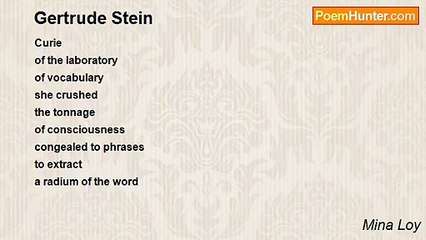 Mina Loy - Gertrude Stein