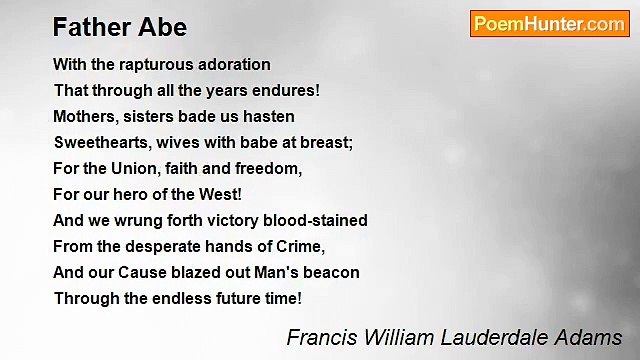 Francis William Lauderdale Adams - Father Abe