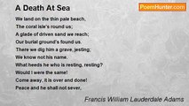 Francis William Lauderdale Adams - A Death At Sea