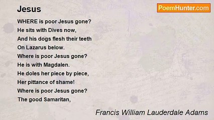 Francis William Lauderdale Adams - Jesus