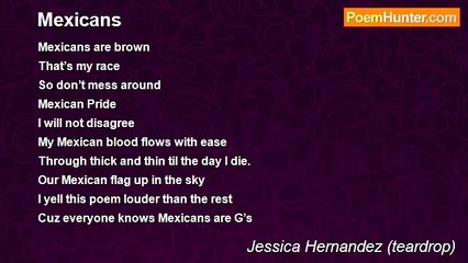 Jessica Hernandez (teardrop) - Mexicans