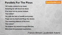 Francis William Lauderdale Adams - Parallels For The Pious