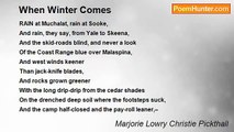 Marjorie Lowry Christie Pickthall - When Winter Comes