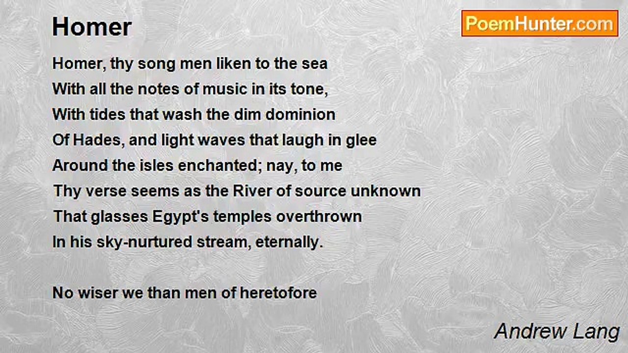 Andrew Lang - Homer