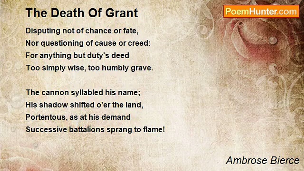 Ambrose Bierce - The Death Of Grant