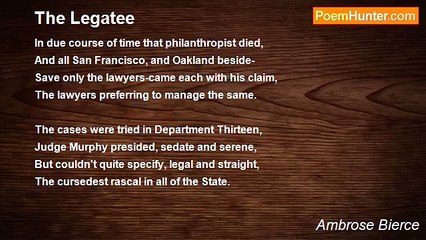 Ambrose Bierce - The Legatee