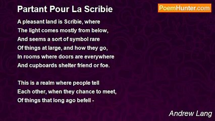 Andrew Lang - Partant Pour La Scribie