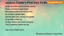 Rosanna Eleanor Leprohon - Jacques Cartier’s First Visit To Mount Royal