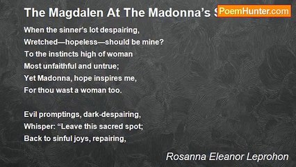 Rosanna Eleanor Leprohon - The Magdalen At The Madonna’s Shrine