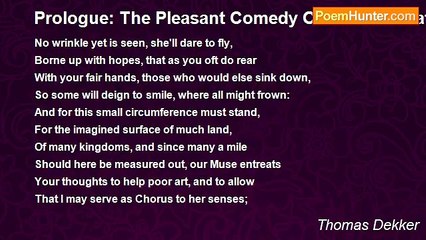 Thomas Dekker - Prologue: The Pleasant Comedy Of Old Fortunatus