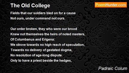 Padraic Colum - The Old College