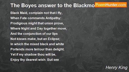 Henry King - The Boyes answer to the Blackmoor