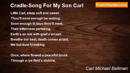 Carl Michael Bellman - Cradle-Song For My Son Carl