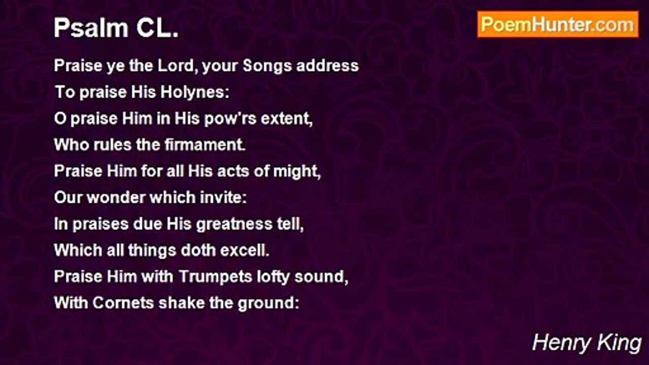 Henry King - Psalm CL.