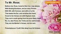 Mary Barber - To Mr. Rose;
