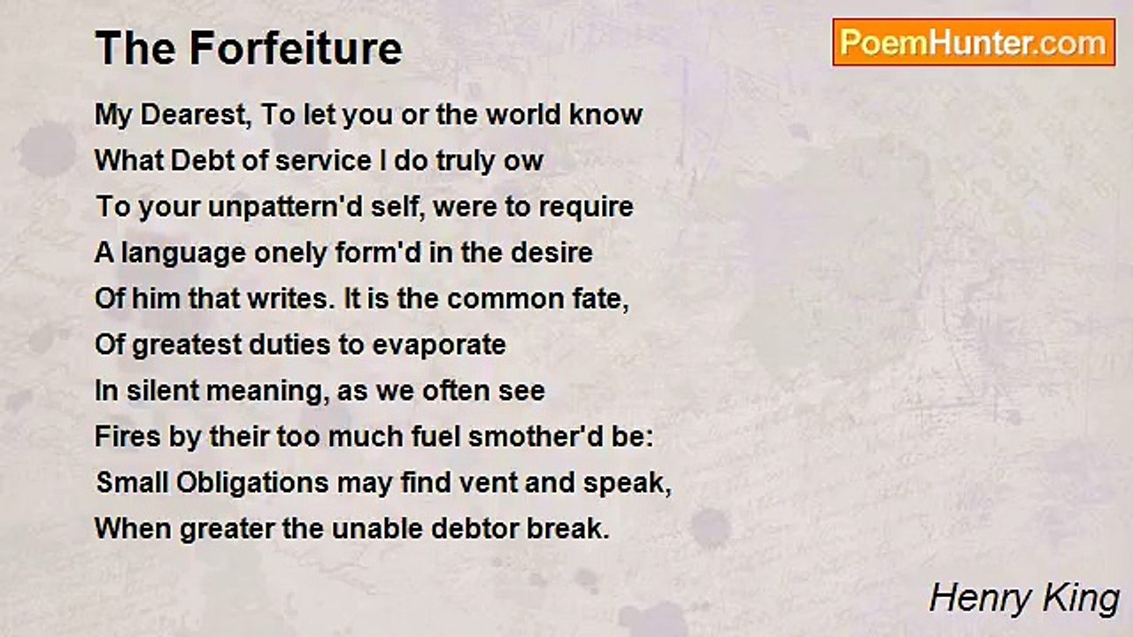Henry King - The Forfeiture
