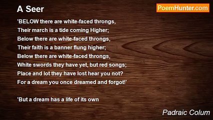Padraic Colum - A Seer