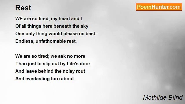 Mathilde Blind - Rest