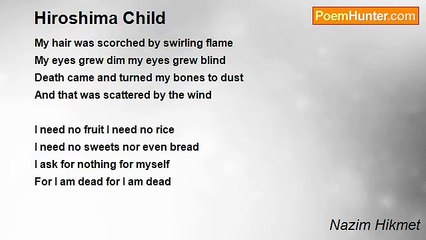 Nazim Hikmet - Hiroshima Child
