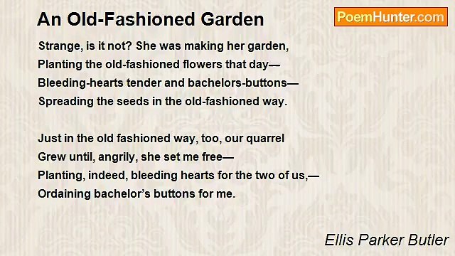 Ellis Parker Butler - An Old-Fashioned Garden