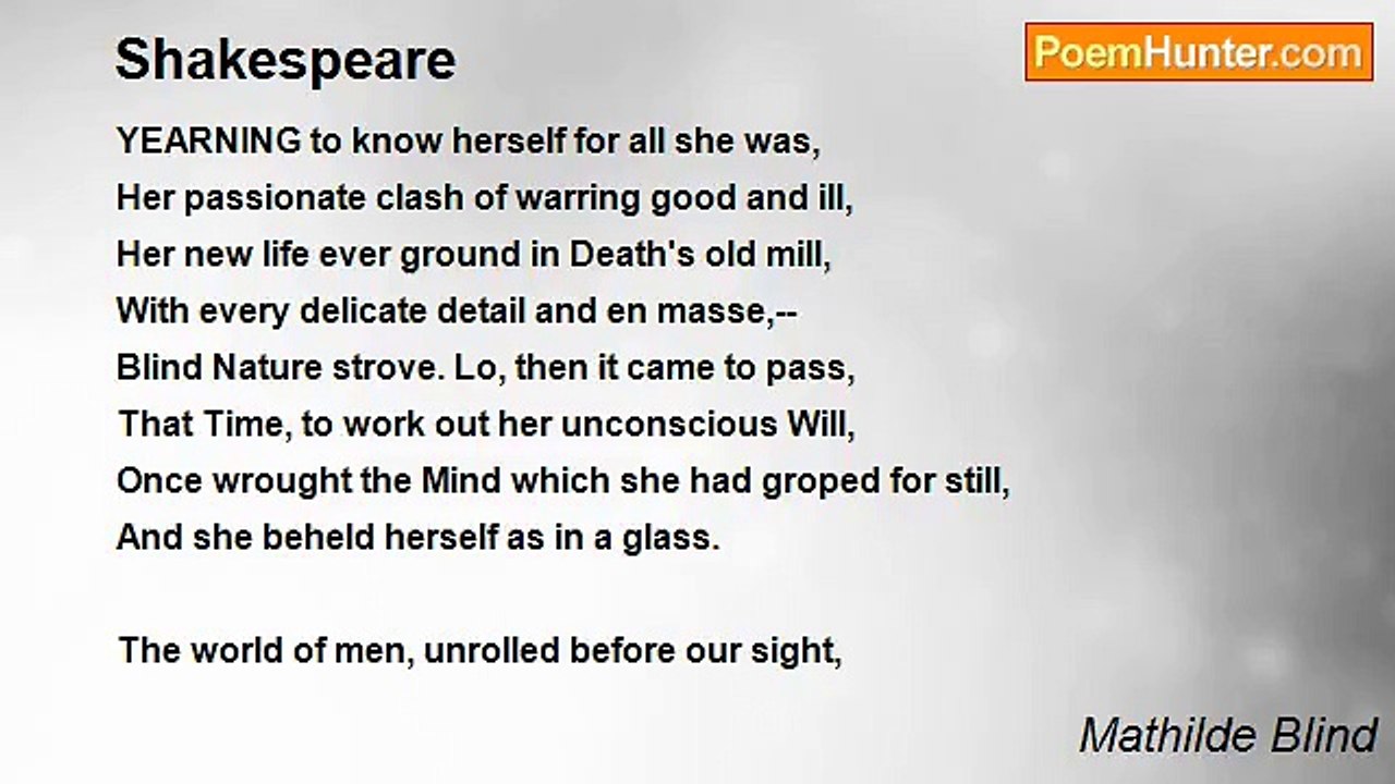 Mathilde Blind - Shakespeare