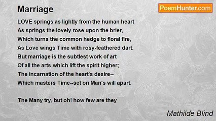 Mathilde Blind - Marriage