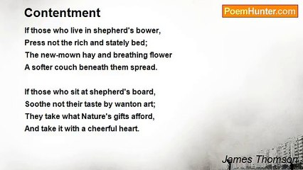 James Thomson - Contentment