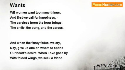 Edith Wharton - Wants