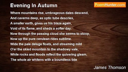 James Thomson - Evening In Autumn