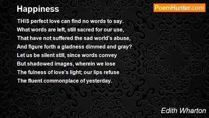 Edith Wharton - Happiness