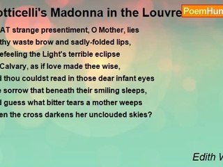 Edith Wharton - Botticelli's Madonna in the Louvre