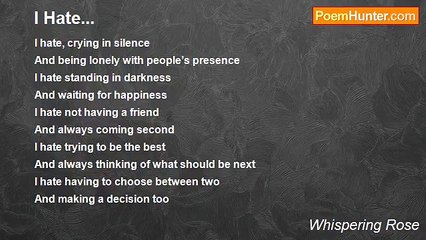 Whispering Rose - I Hate...