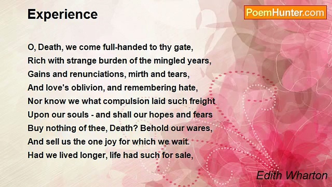 Edith Wharton - Experience