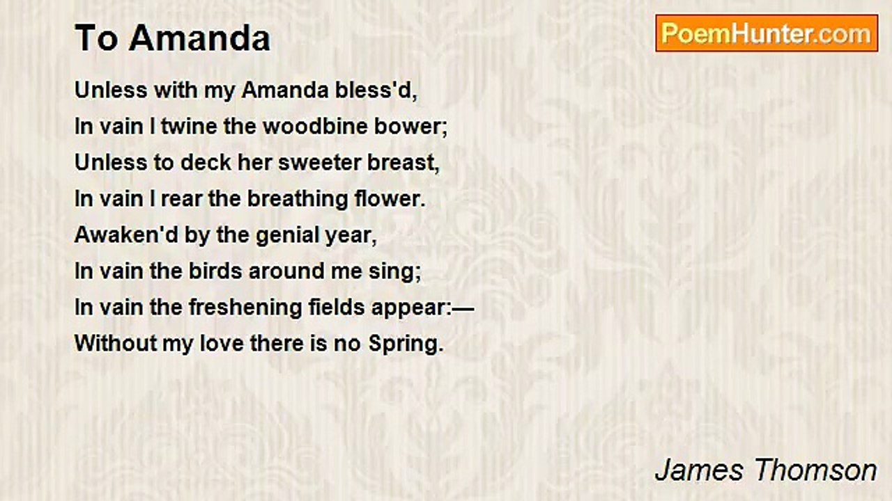James Thomson - To Amanda