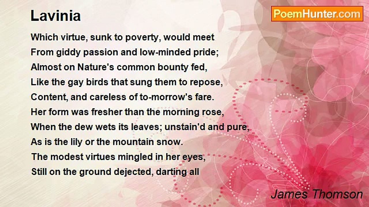 James Thomson - Lavinia
