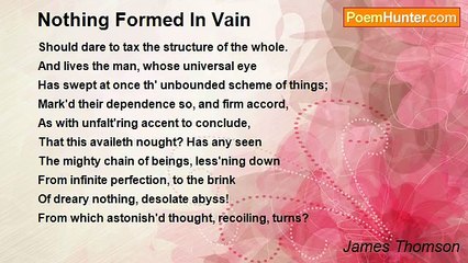 James Thomson - Nothing Formed In Vain