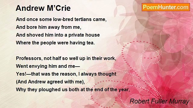 Robert Fuller Murray - Andrew M’Crie
