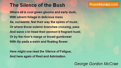 George Gordon McCrae - The Silence of the Bush
