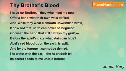 Jones Very - Thy Brother's Blood