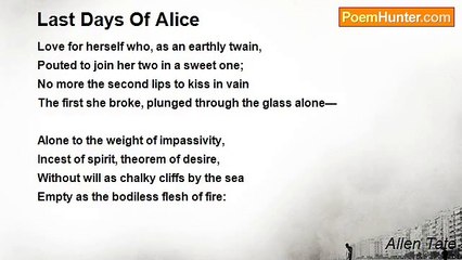 Allen Tate - Last Days Of Alice