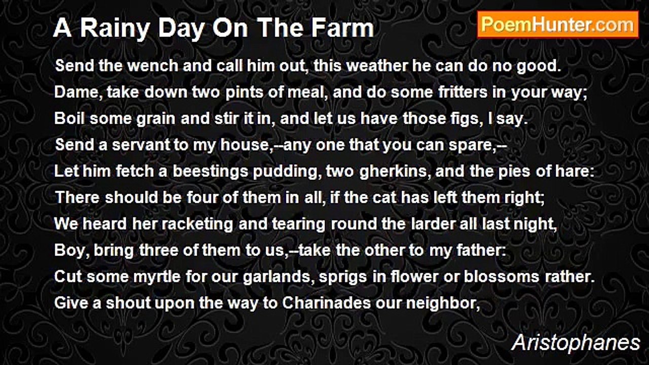 Aristophanes - A Rainy Day On The Farm
