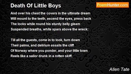 Allen Tate - Death Of Little Boys