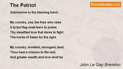 John Le Gay Brereton - The Patriot