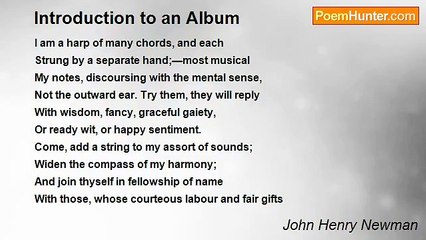 John Henry Newman - Introduction to an Album