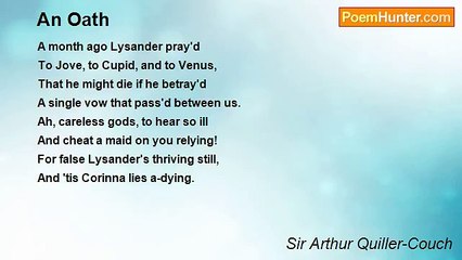 Sir Arthur Quiller-Couch - An Oath