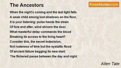 Allen Tate - The Ancestors