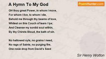 Sir Henry Wotton - A Hymn To My God