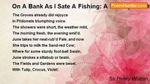 Sir Henry Wotton - On A Bank As I Sate A Fishing: A Description Of The Spring