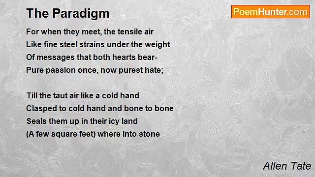 Allen Tate - The Paradigm