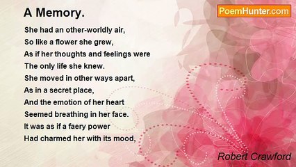 Robert Crawford - A Memory.